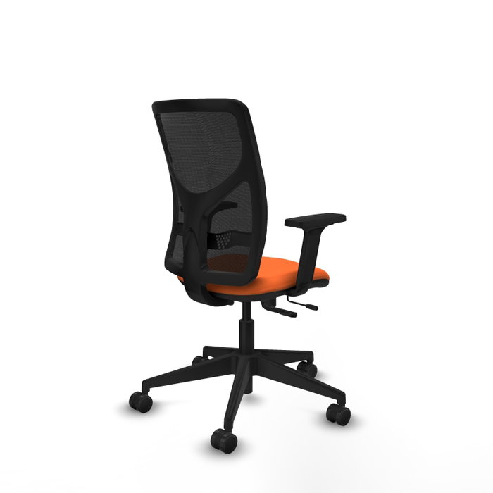 PIQUERAS Y CRESPO Silla de oficina Motilla Naranja y Negro con mecanismo Sincro/Traslack
