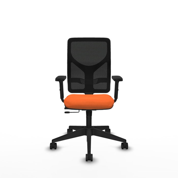 PIQUERAS Y CRESPO Silla de oficina Motilla Naranja y Negro con mecanismo Sincro/Traslack