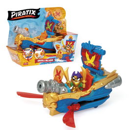 Magic Box Barco Piratix Pirate Skull Blade, Barco Capitán y Tesoro Exclusivo, 15,7x20x7,4 cm