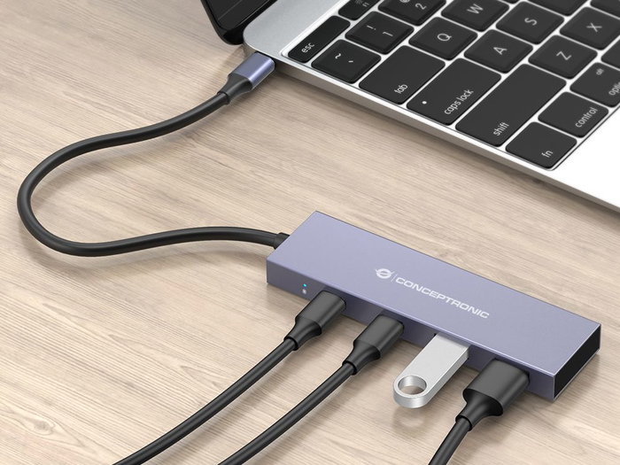 Conceptronic Hubbies13G Hub USB 3.2 con 2 puertos USB-C y 2 puertos USB-A
