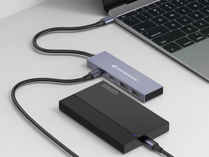 Conceptronic Hubbies13G Hub USB 3.2 con 2 puertos USB-C y 2 puertos USB-A