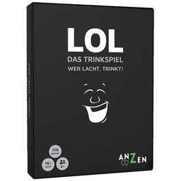 ANZEN LOL Das Trinkspiel Wer lacht trinkt! Juego de Cartas para Adultos Multijugador 2-12 Jugadores 110 Cartas 15 Min Aleman