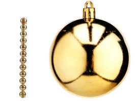 Krist+ Set 12 Bolas Navidad 7 cm Champagne Dorado PVC (Set de 12)