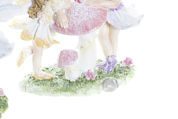 DKD Home Decor Figuras de Resina de Hadas Surtidas Rosa y Azul