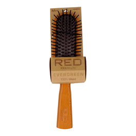 Red Kiss Premium Evergreen Wooden Brush Styling Mini Cepillo para Peinar de Madera Natural