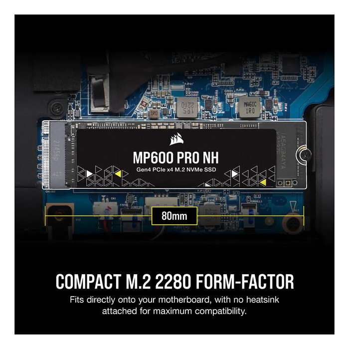 Corsair MP600 PRO NH SSD NVMe M.2 2TB PCIe Gen4 x4 - 7000 MB/s de Lectura, 5700 MB/s de Escritura
