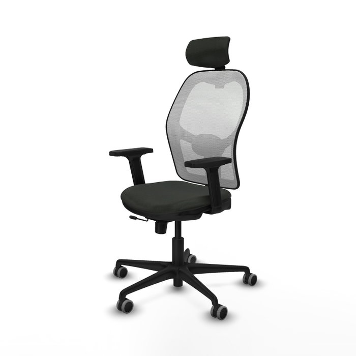 PIQUERAS Y CRESPO Silla de oficina Jorquera Sincro/Traslack con Cabecero y Brazos 2D