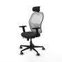 PIQUERAS Y CRESPO Silla de oficina Jorquera Sincro/Traslack con Cabecero y Brazos 2D