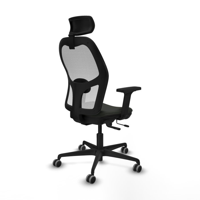 PIQUERAS Y CRESPO Silla de oficina Jorquera Sincro/Traslack con Cabecero y Brazos 2D