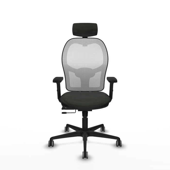 PIQUERAS Y CRESPO Silla de oficina Jorquera Sincro/Traslack con Cabecero y Brazos 2D