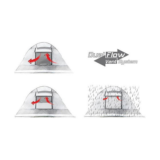 High Peak Garda 5.0 Tienda tipo túnel para 5 personas Verde y Gris claro