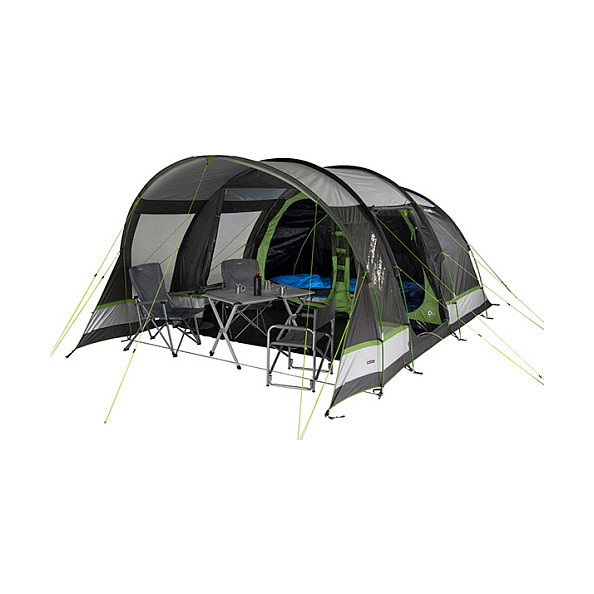 High Peak Garda 5.0 Tienda tipo túnel para 5 personas Verde y Gris claro