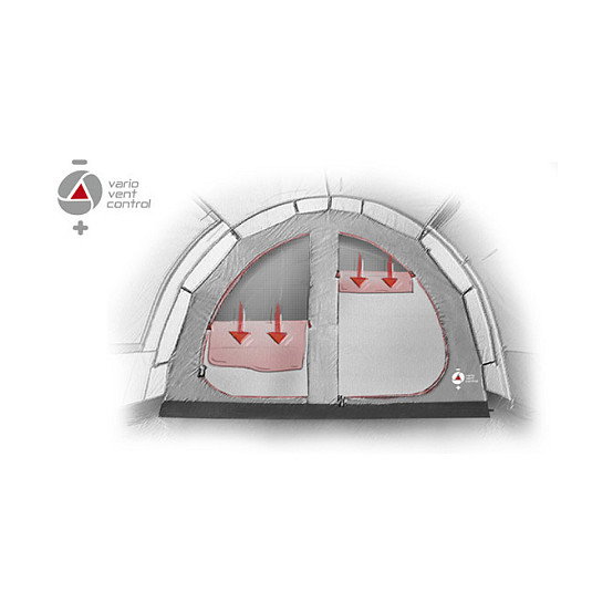 High Peak Garda 5.0 Tienda tipo túnel para 5 personas Verde y Gris claro