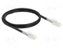 DeLOCK Cable de red RJ45 Cat.6A S/FTP con clips de seguridad, 1 m, negro
