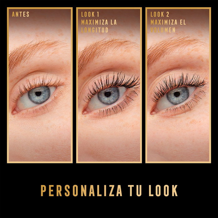 Max Factor Masterpiece 2 in 1 Lash Wow Máscara de Pestañas #03-Midnight Black 7 ml - Volumen, Longitud, Waterproof, Vegano