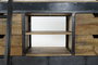 DKD Home Decor Estantería de Madera Reciclada y Metal Diseño Escalera