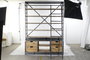 DKD Home Decor Estantería de Madera Reciclada y Metal Diseño Escalera