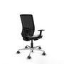 PIQUERAS Y CRESPO Silla de oficina Yunquera con mecanismo Sincro/Traslack, Blanco y Negro