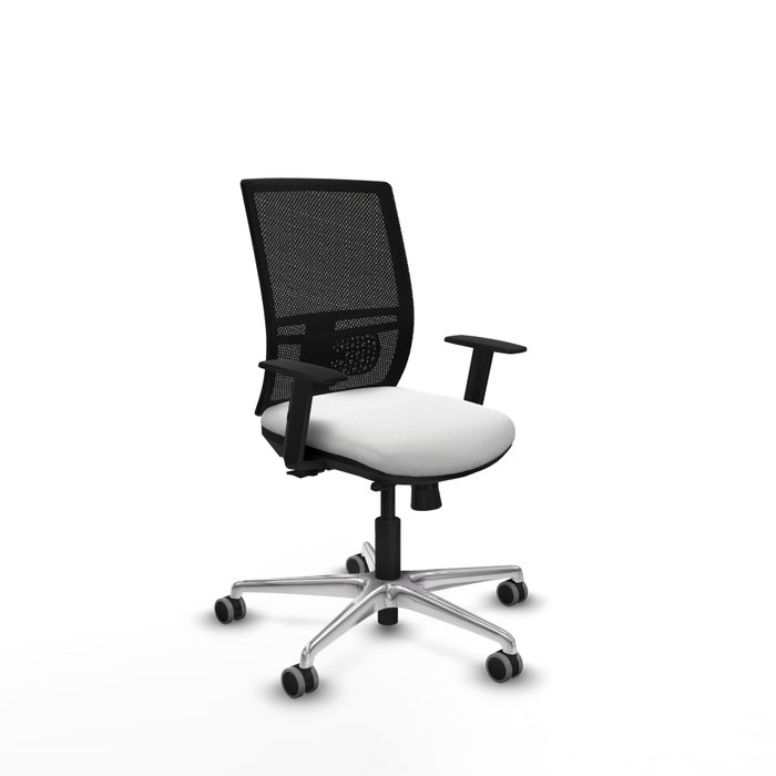 PIQUERAS Y CRESPO Silla de oficina Yunquera con mecanismo Sincro/Traslack, Blanco y Negro PIQUERAS Y CRESPO Silla de oficina Yunquera con mecanismo Sincro/Traslack, Blanco y Negro