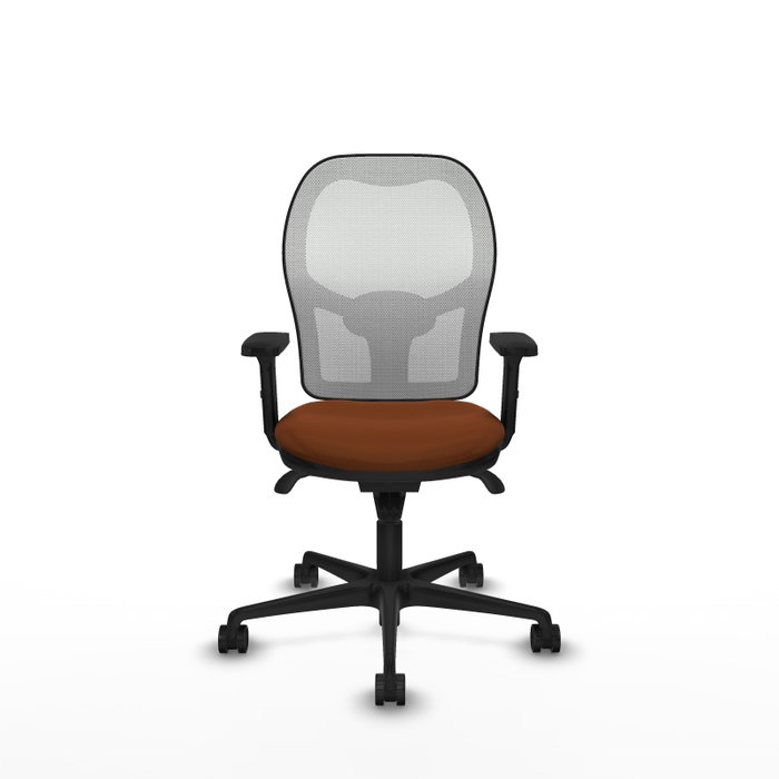 PIQUERAS Y CRESPO Silla de oficina Jorquera con Mecanismo Sincro, Marrón y Blanco PIQUERAS Y CRESPO Silla de oficina Jorquera con Mecanismo Sincro, Marrón y Blanco