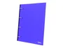 Liderpapel Carpeta de 4 anillas redondas de 25 mm azul con lomo extensible