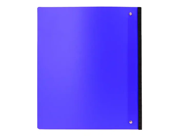 Liderpapel Carpeta de 4 anillas redondas de 25 mm azul con lomo extensible Liderpapel Carpeta de 4 anillas redondas de 25 mm azul con lomo extensible