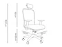 Q-connect Silla Giratoria Ergonómica Respaldo Alto Reposacabezas Ajustable 1180+100x630x625 mm