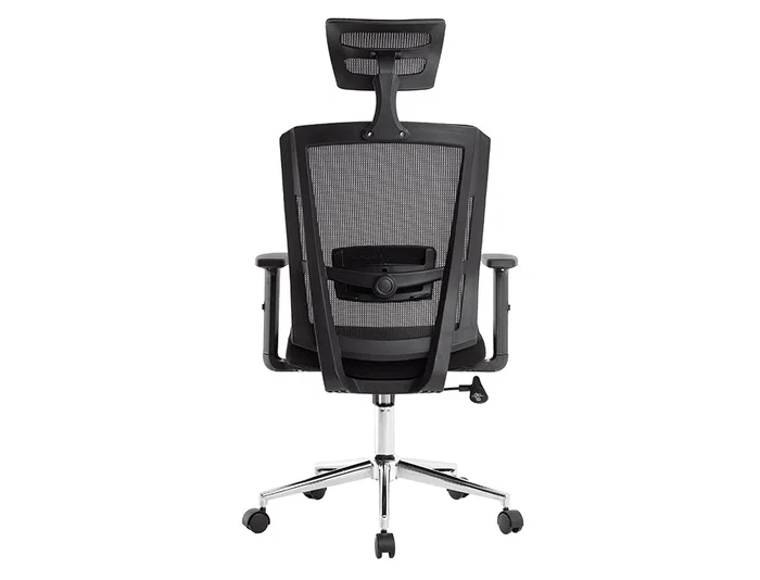Q-connect Silla Giratoria Ergonómica Respaldo Alto Reposacabezas Ajustable 1180+100x630x625 mm
