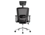 Q-connect Silla Giratoria Ergonómica Respaldo Alto Reposacabezas Ajustable 1180+100x630x625 mm
