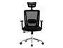 Q-connect Silla Giratoria Ergonómica Respaldo Alto Reposacabezas Ajustable 1180+100x630x625 mm