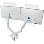 Mars Gaming Soporte Mesa 2 Monitores MARM-PRO2, Giratorio, Inclinable, Muelle de Gas, VESA 75x75/100x100, hasta 10kg por Brazo