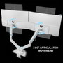 Mars Gaming MARM-PRO2 Soporte de Monitor Dual Blanco