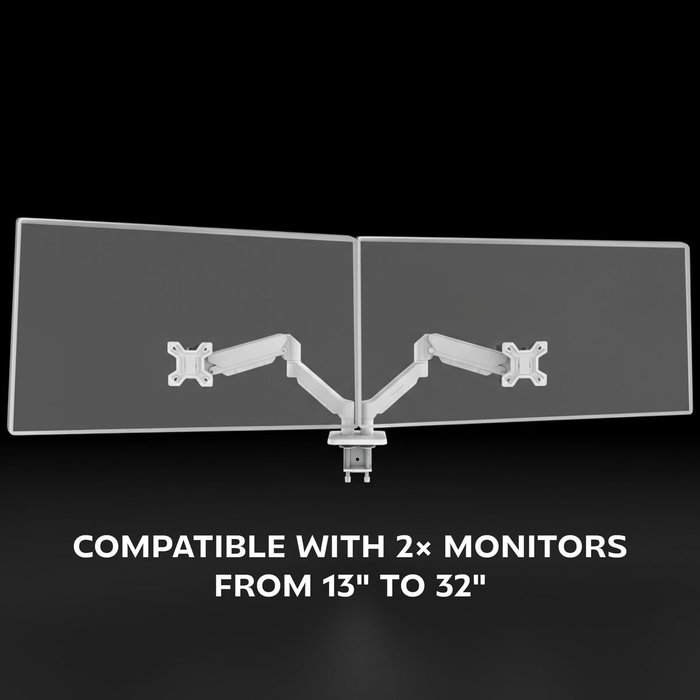 Mars Gaming MARM-PRO2 Soporte de Monitor Dual Blanco Mars Gaming MARM-PRO2 Soporte de Monitor Dual Blanco