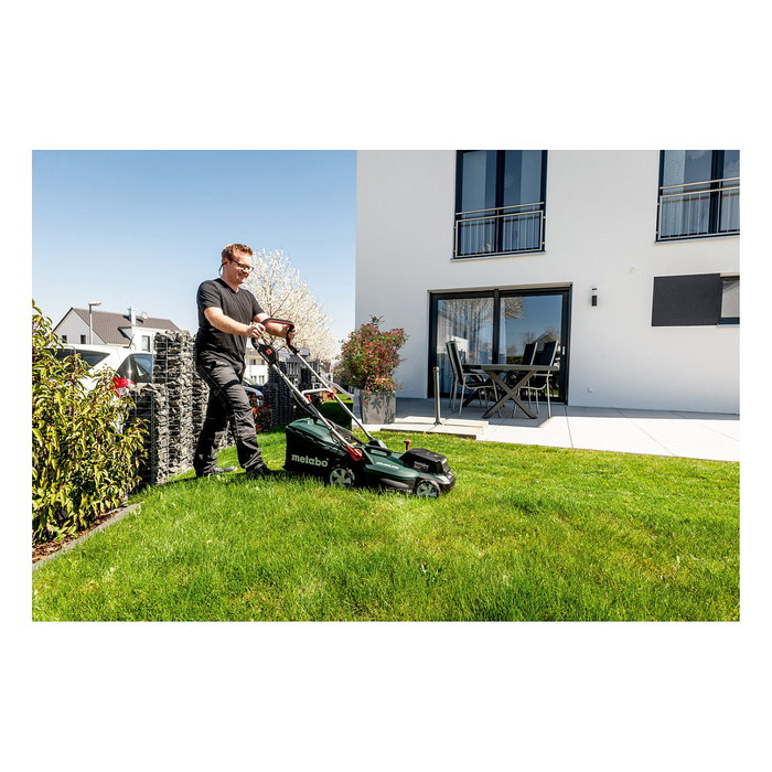 Metabo RM 36-18 LTX BL 36 Cortacésped de Empuje a Batería, 36 cm de Corte, Bolsa 45 L, 5 Alturas, 18V