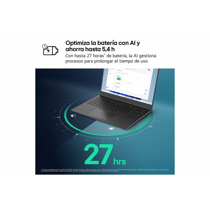 LG Gram 15Z80T-G.AU88B con AMD Ryzen AI 7, 32 GB RAM, 1 TB SSD, Negro