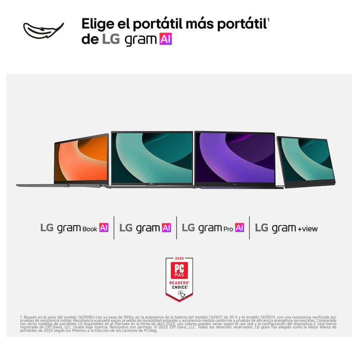 LG Gram 15Z80T-G.AU88B Portátil AMD Ryzen AI 7 350 15.6" Full HD 32 GB LPDDR5x 1 TB SSD Windows 11 Home Negro LG Gram 15Z80T-G.AU88B Portátil AMD Ryzen AI 7 350 15.6" Full HD 32 GB LPDDR5x 1 TB SSD Windows 11 Home Negro