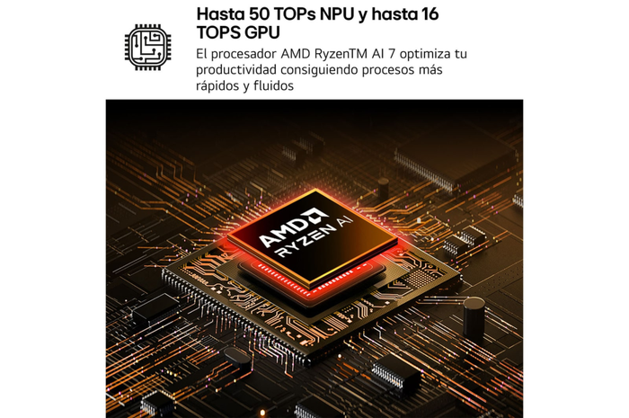 LG Gram 15Z80T-G.AU88B Portátil AMD Ryzen AI 7 350 15.6" Full HD 32 GB LPDDR5x 1 TB SSD Windows 11 Home Negro LG Gram 15Z80T-G.AU88B Portátil AMD Ryzen AI 7 350 15.6" Full HD 32 GB LPDDR5x 1 TB SSD Windows 11 Home Negro