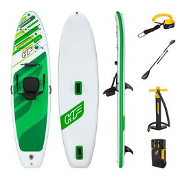 Bestway 65310 Tabla Paddle Surf Hinchable Freesoul Tech 3.40m, SUP Inflable Multifunción 3en1, Kayak y Windsurf, Incluye Paleta, Bomba y Mochila, Capacidad 160kg, Color Azul