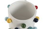 DKD Home Decor Macetero Urban Bolas Dolomite Blanco Multicolor 17 x 17 x 14 cm