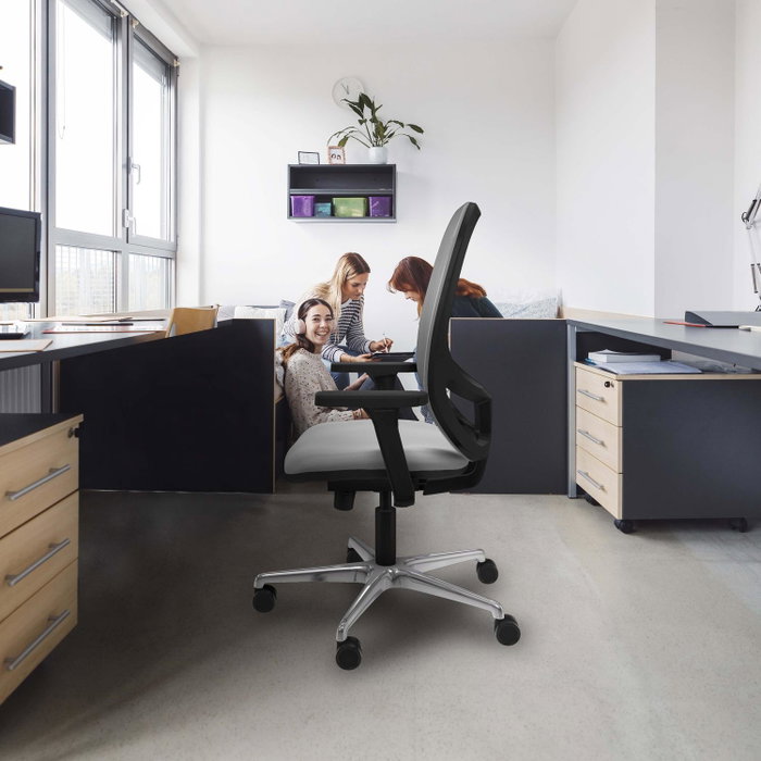PIQUERAS Y CRESPO Silla de oficina Cilanco Gris con mecanismo Sincro/Traslack PIQUERAS Y CRESPO Silla de oficina Cilanco Gris con mecanismo Sincro/Traslack
