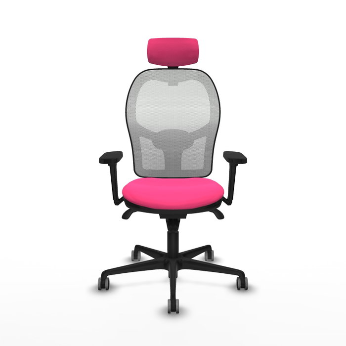 PIQUERAS Y CRESPO Silla de oficina Jorquera Rosa y Blanco