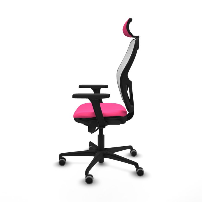 PIQUERAS Y CRESPO Silla de oficina Jorquera Rosa y Blanco