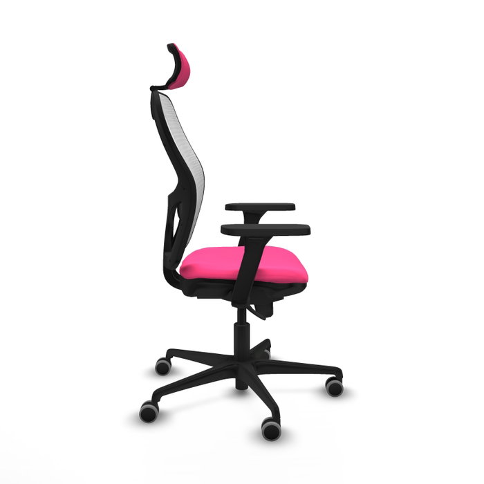 PIQUERAS Y CRESPO Silla de oficina Jorquera Rosa y Blanco