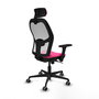 PIQUERAS Y CRESPO Silla de oficina Jorquera Rosa y Blanco