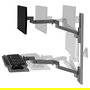 Ergotron Ergotron LX Pro Series 45-696-293 - Soporte de pared para pantalla LCD, teclado y ratón de 34 pulgadas y 10 kg, 75x75/100x100 mm VESA, ajustable, gris oscuro