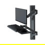 Ergotron Ergotron LX Pro Series 45-696-293 - Soporte de pared para pantalla LCD, teclado y ratón de 34 pulgadas y 10 kg, 75x75/100x100 mm VESA, ajustable, gris oscuro