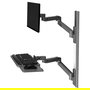 Ergotron Ergotron LX Pro Series 45-696-293 - Soporte de pared para pantalla LCD, teclado y ratón de 34 pulgadas y 10 kg, 75x75/100x100 mm VESA, ajustable, gris oscuro