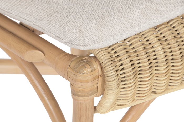 DKD Home Decor Silla Balines Beige Natural 67 x 97 x 54 cm (2 Unidades)