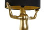 DKD Home Decor Lámpara de Sobremesa Lagarto Dorado y Negro