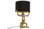 DKD Home Decor Lámpara de Sobremesa Lagarto Dorado y Negro